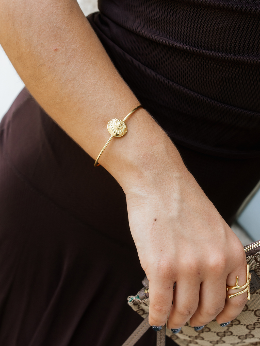 Golden Shell Cuff