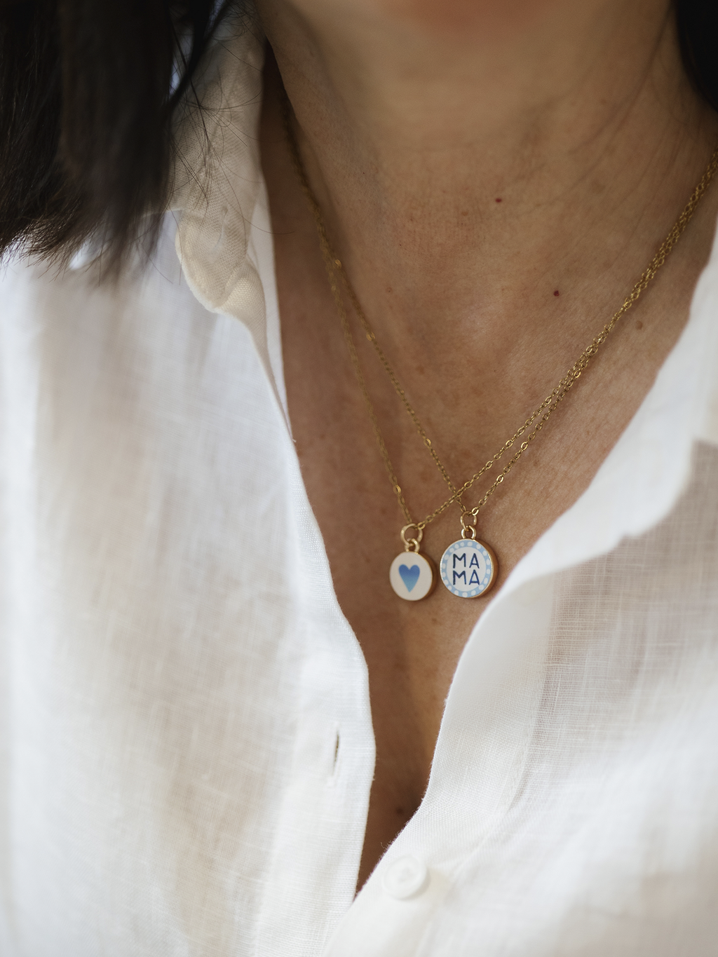 Blue Heart Necklace